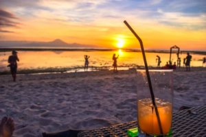 gili trawangn beach sunset